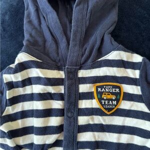 Park Ranger Team Leader Striped Kids Hoodie romper